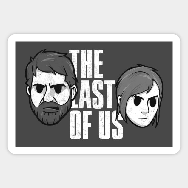 TLOU Cartoon Joel and Ellie Magnet by Weekly Planet Posters